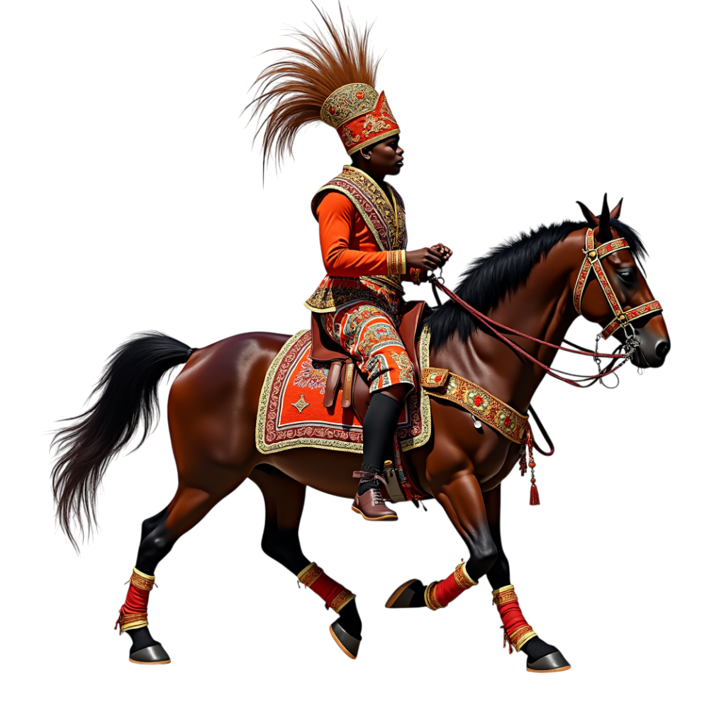 Regal Rider on Ornate Horse in Traditional Attire - Junkanoo 18