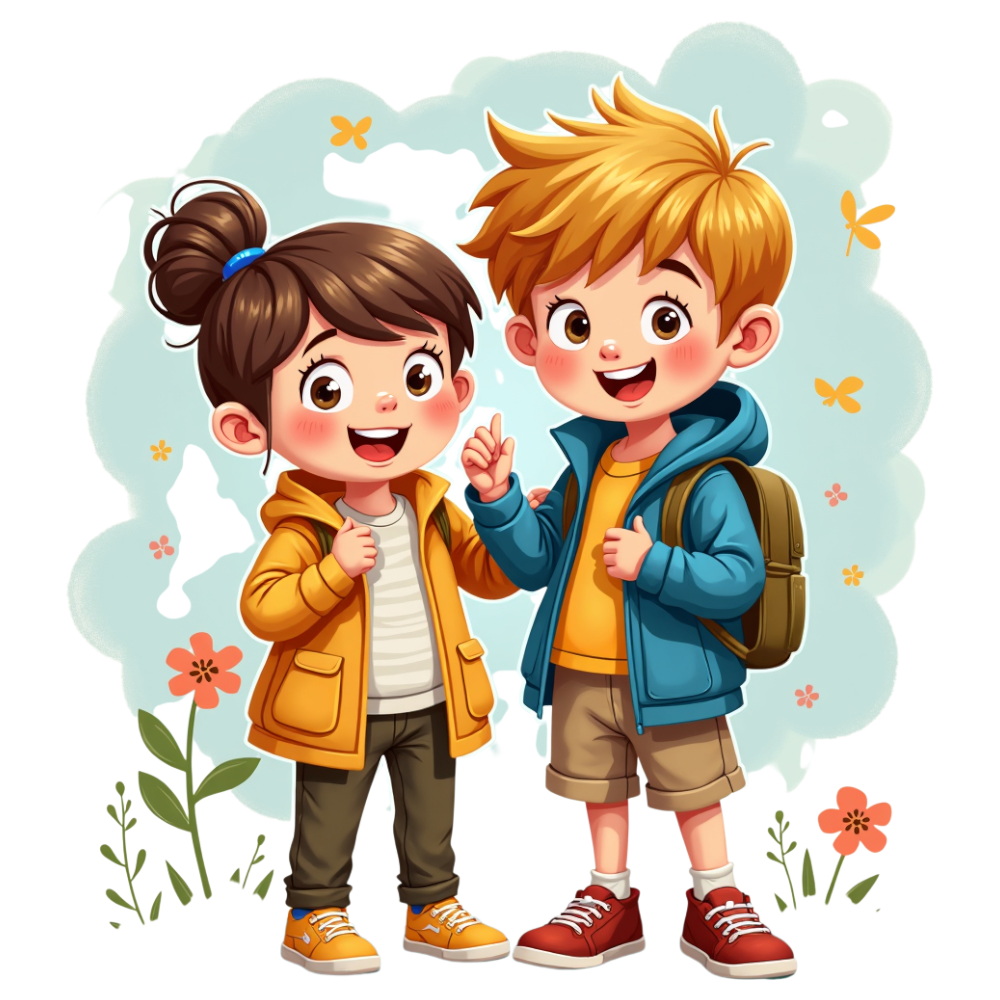 Smiling School Children Ready for Adventure - Mathematics Day 23