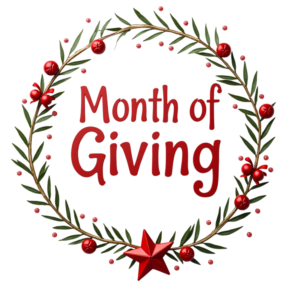 Month of Giving Message in Festive Wreath Decoration - Month Of Giving 16