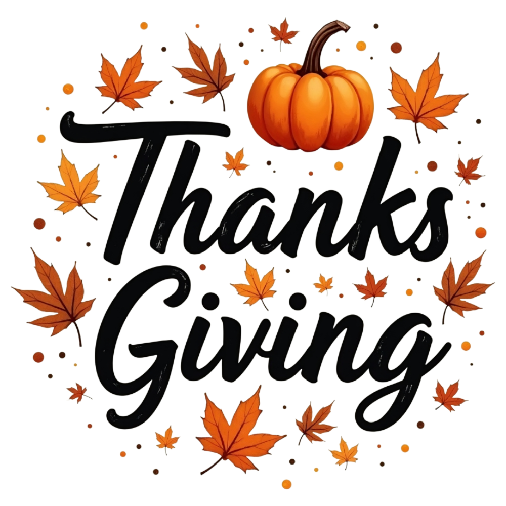 Thanksgiving Autumn Design with Pumpkin and Maple Leaves - Month Of Giving 6