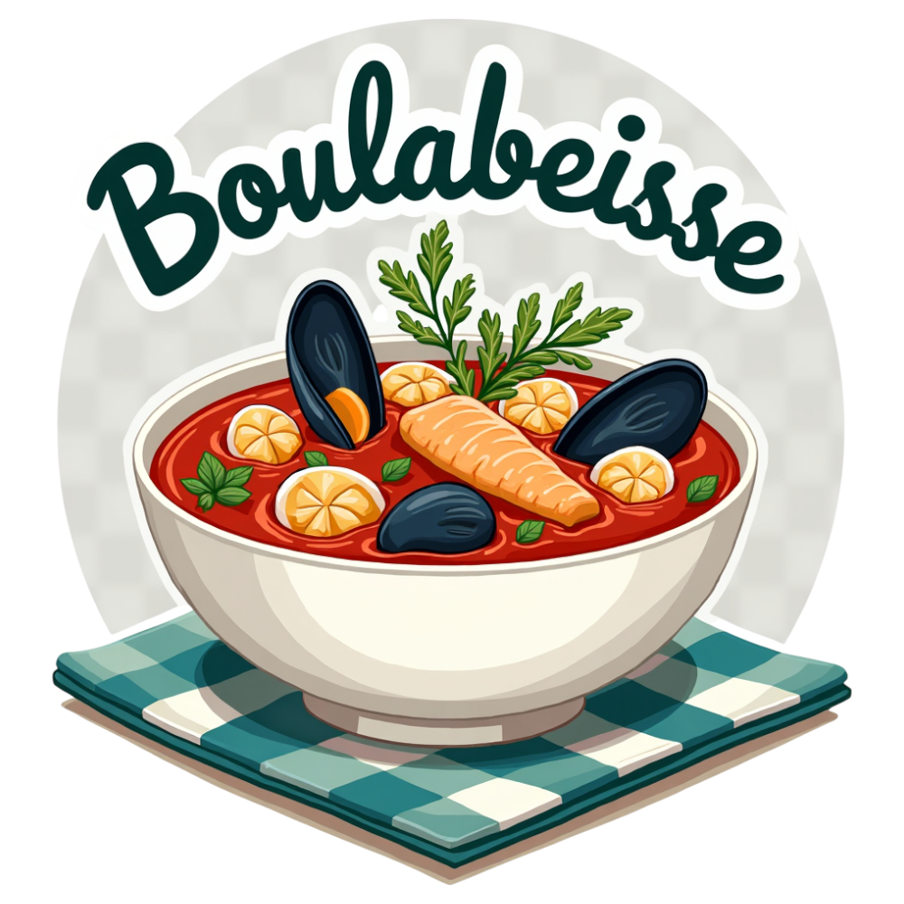 Bouillabaisse Seafood Soup Illustration with Mussels, Carrots, and Herbs - National Bouillabaisse Day 15