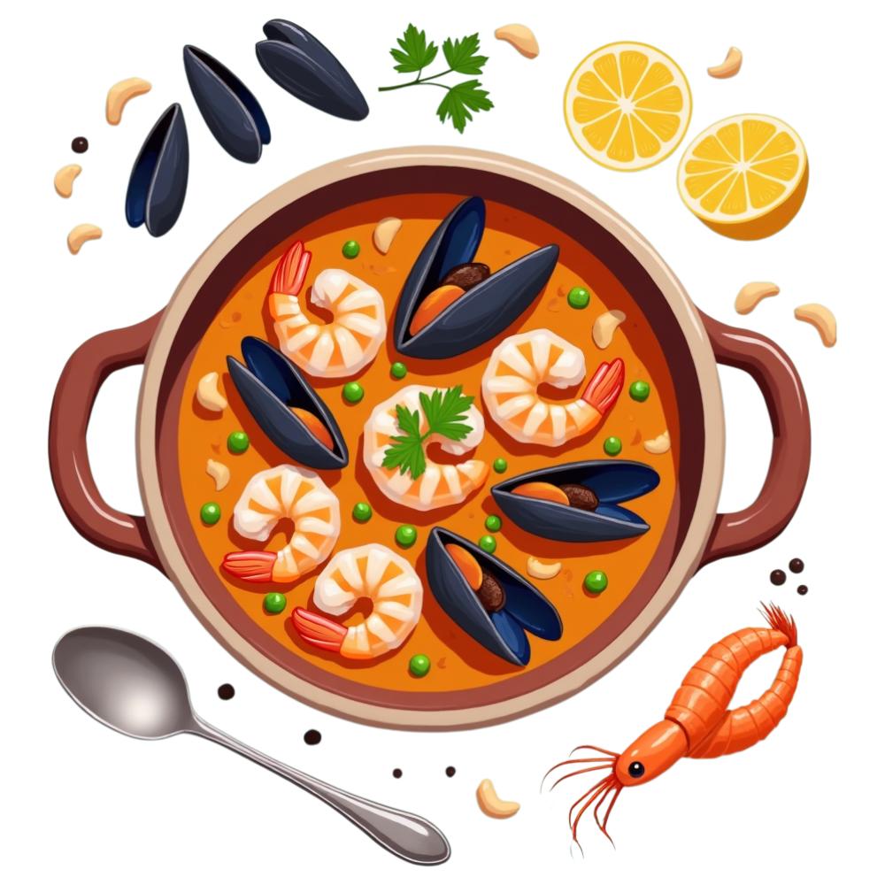 Delicious Seafood Stew with Shrimp, Mussels, and Fresh Lemon - National Bouillabaisse Day 9