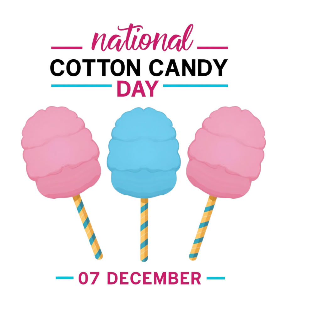 National Cotton Candy Day - December 7th Celebration with Pink & Blue Treats - National Cotton Candy Day 17