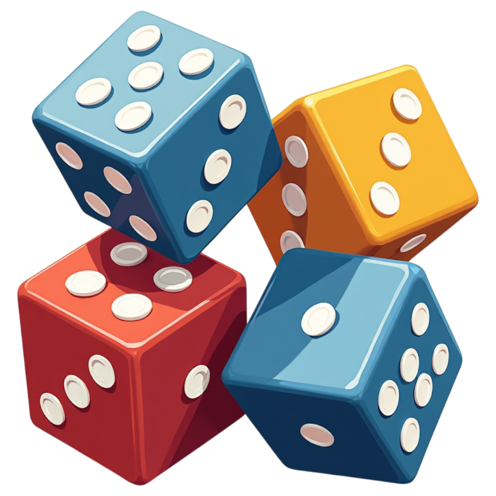 Colorful Dice Cubes for Gaming, Luck, Chance & Board Game Concepts - National Dice Day 11