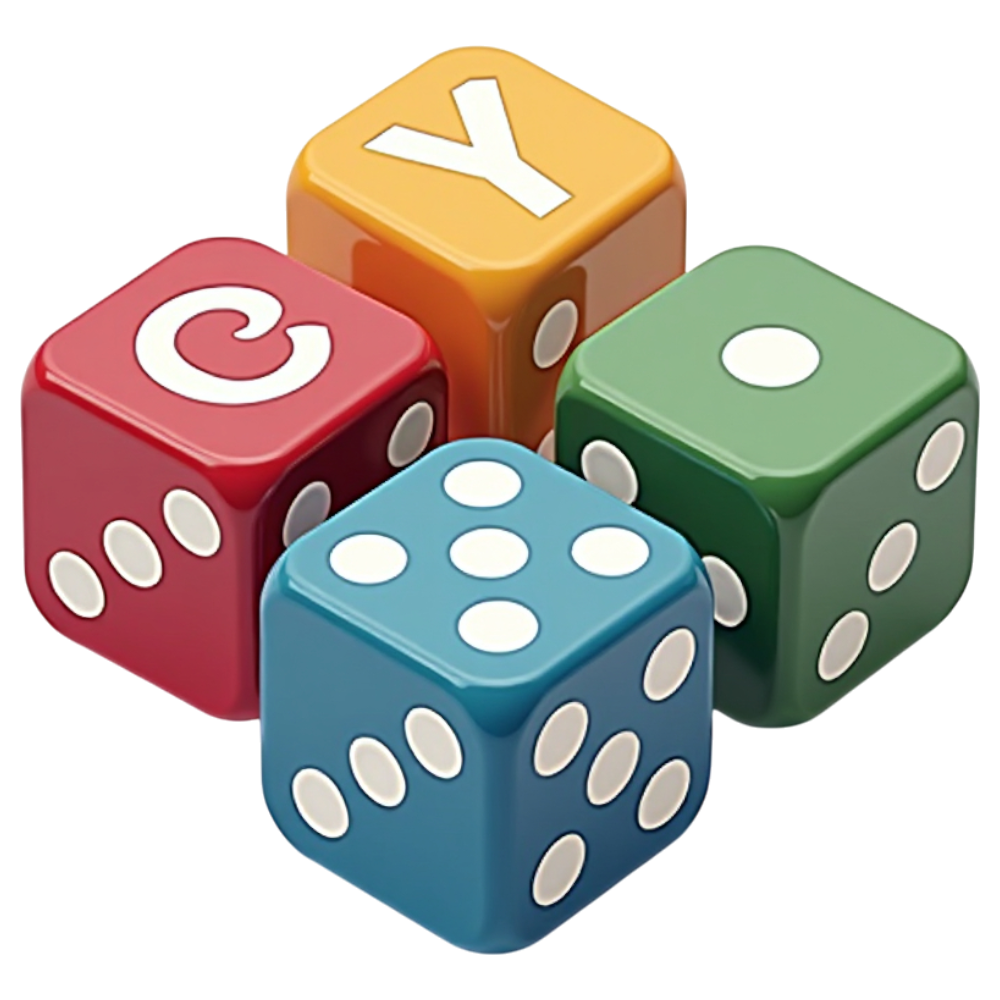 Colorful Learning Blocks and Game Dice Elements - National Dice Day 3
