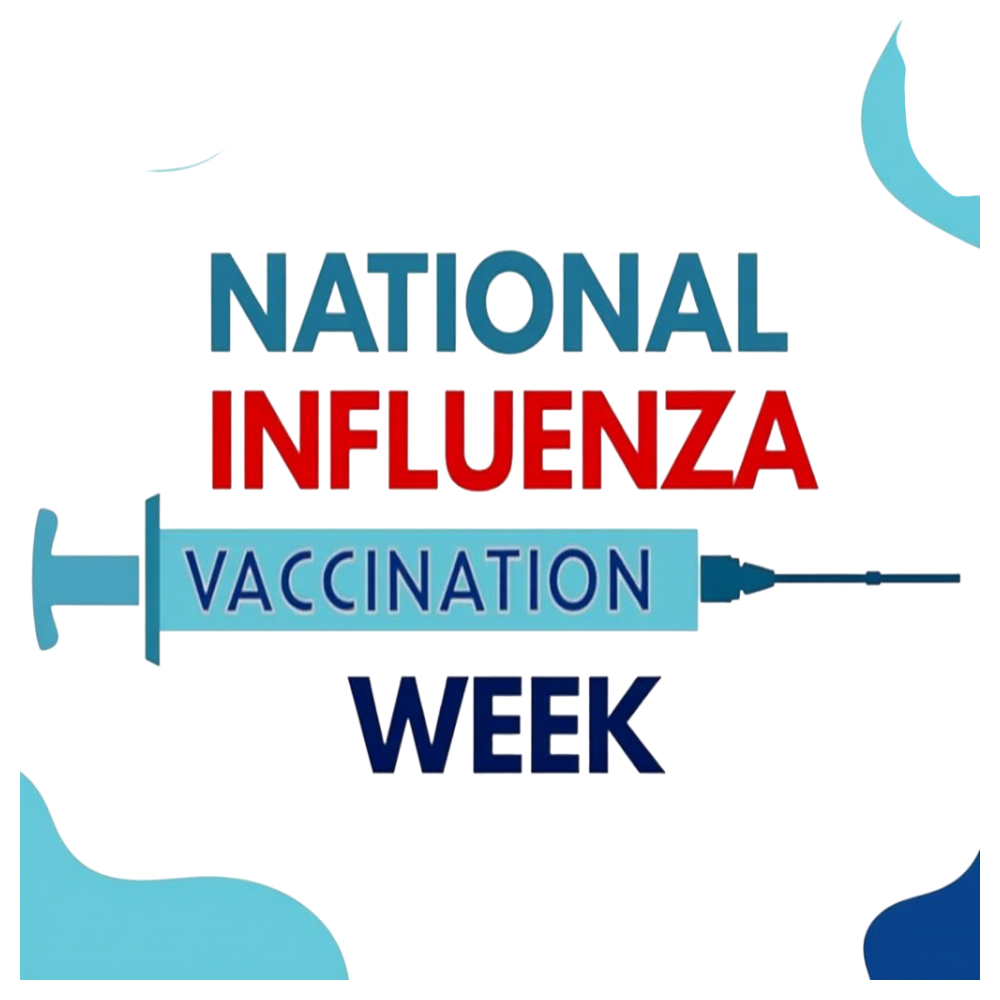 National Influenza Vaccination Week Health Campaign with Syringe Illustration - National Influenza Vaccination Week 18