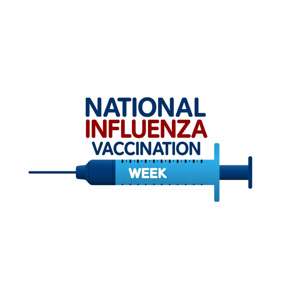 National Influenza Vaccination Week - Public Health Campaign with Syringe Graphic - National Influenza Vaccination Week 8