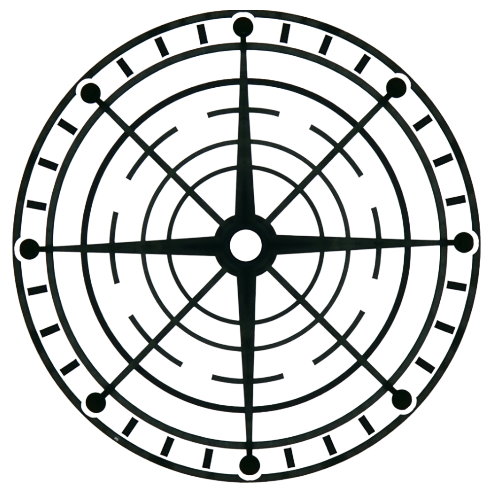 Abstract Geometric Compass Maze Pattern on Dark Background - Skywarn Recognition Day 11