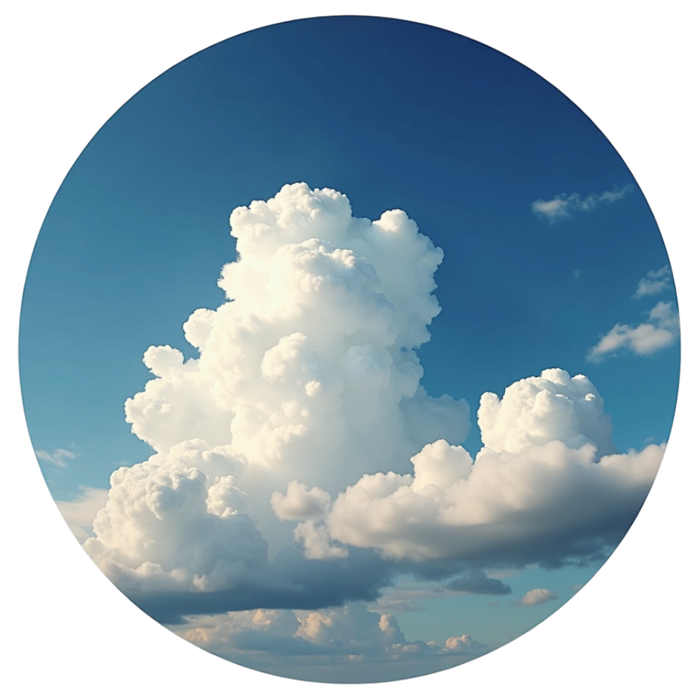 Bright Blue Sky with Voluminous White Cumulus Clouds - Skywarn Recognition Day 8