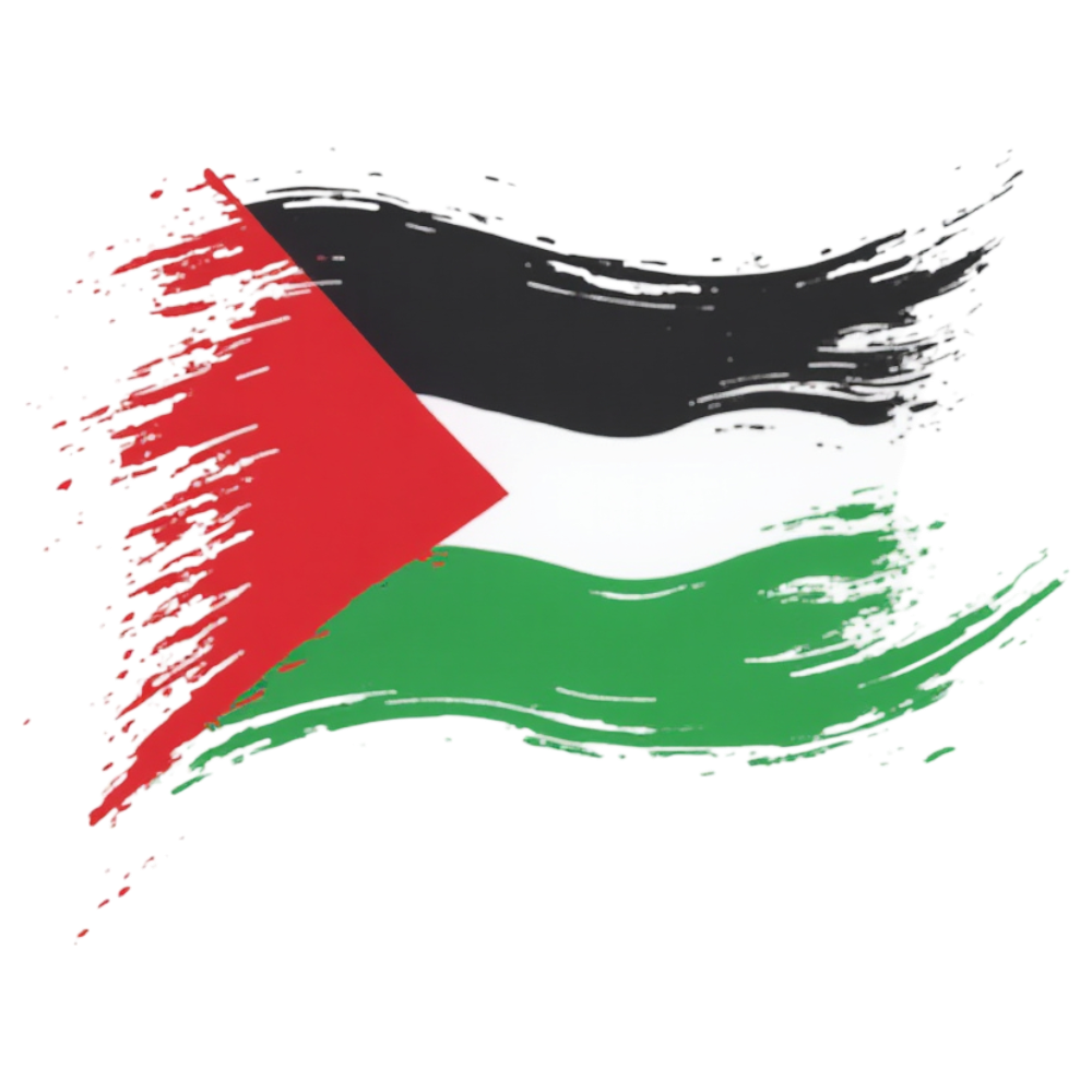 Palestinian National Flag with Artistic Brushstroke Effect - Universal Human Rights Month 9
