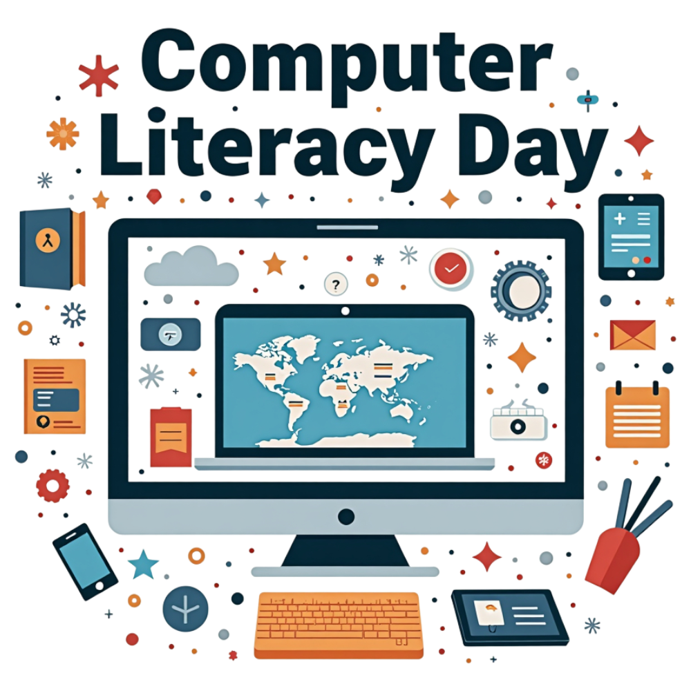 Computer Literacy Day Celebration with Global Technology and Digital Learning Elements - World Computer Literacy Day 17