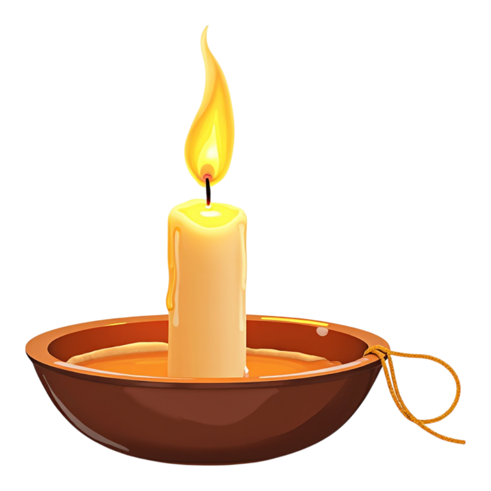 Warm Glow of a Lit Candle in a Simple Terracotta Bowl Setting - Worldwide Candle Lighting Day 1