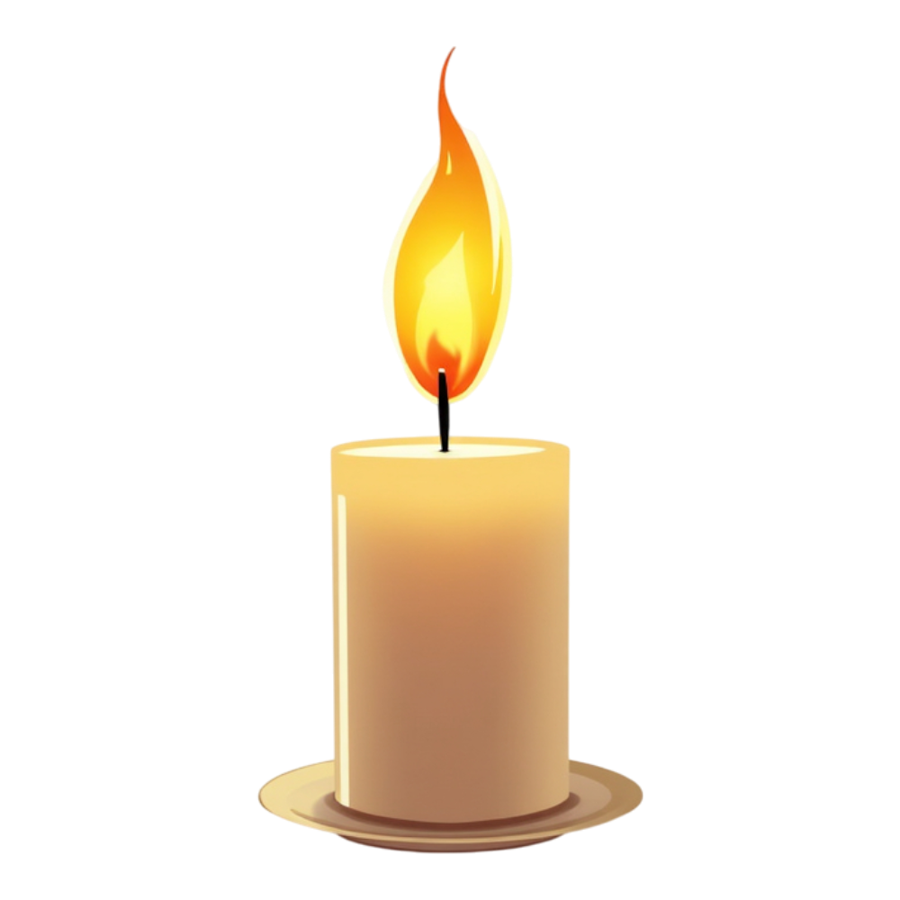 Warm Candle Flame Illuminating Dark Space: Solitary Light, Spiritual Serenity, Memorial Symbol - Worldwide Candle Lighting Day 2