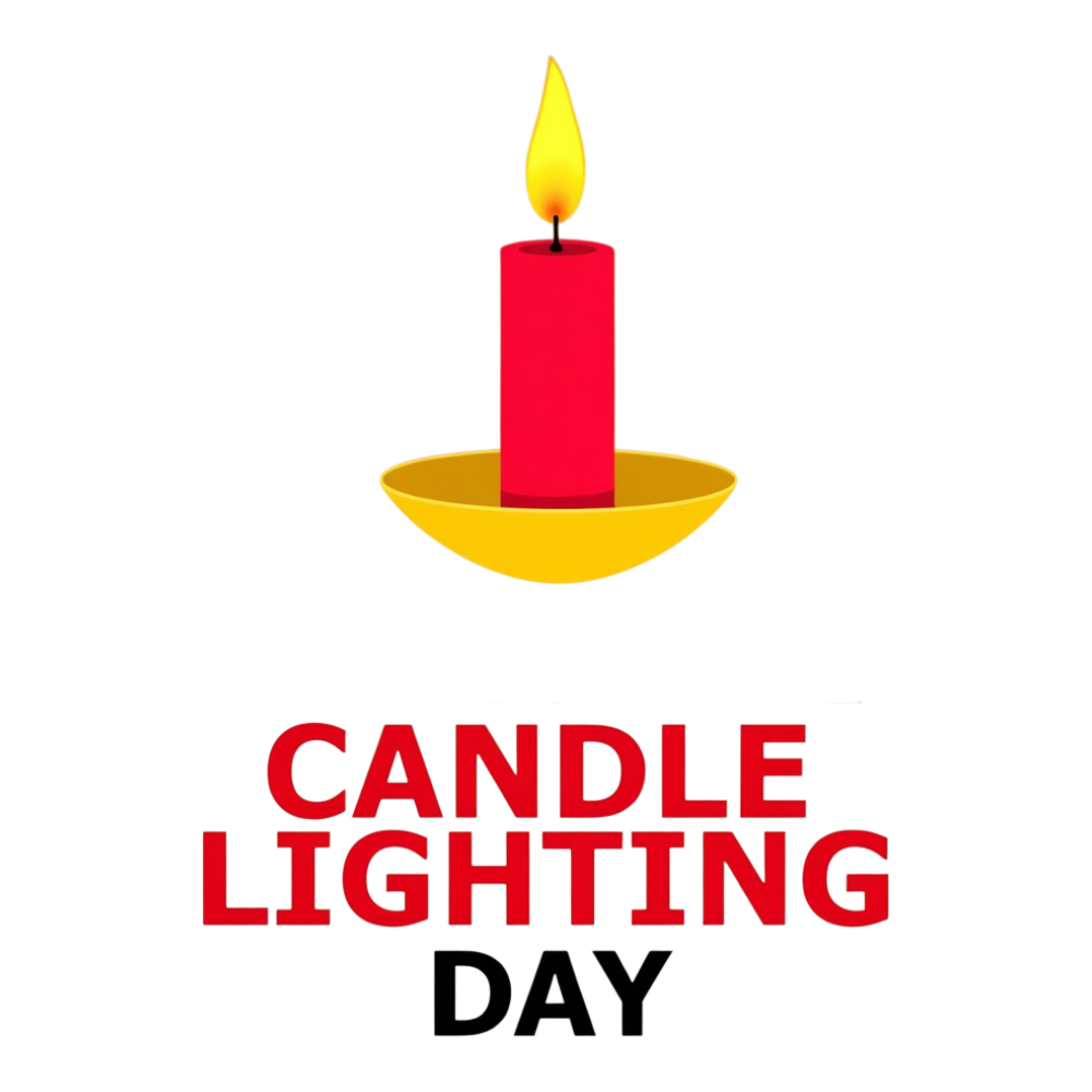 Candle Lighting Day Celebration Vector with Red Burning Candle - Worldwide Candle Lighting Day 20