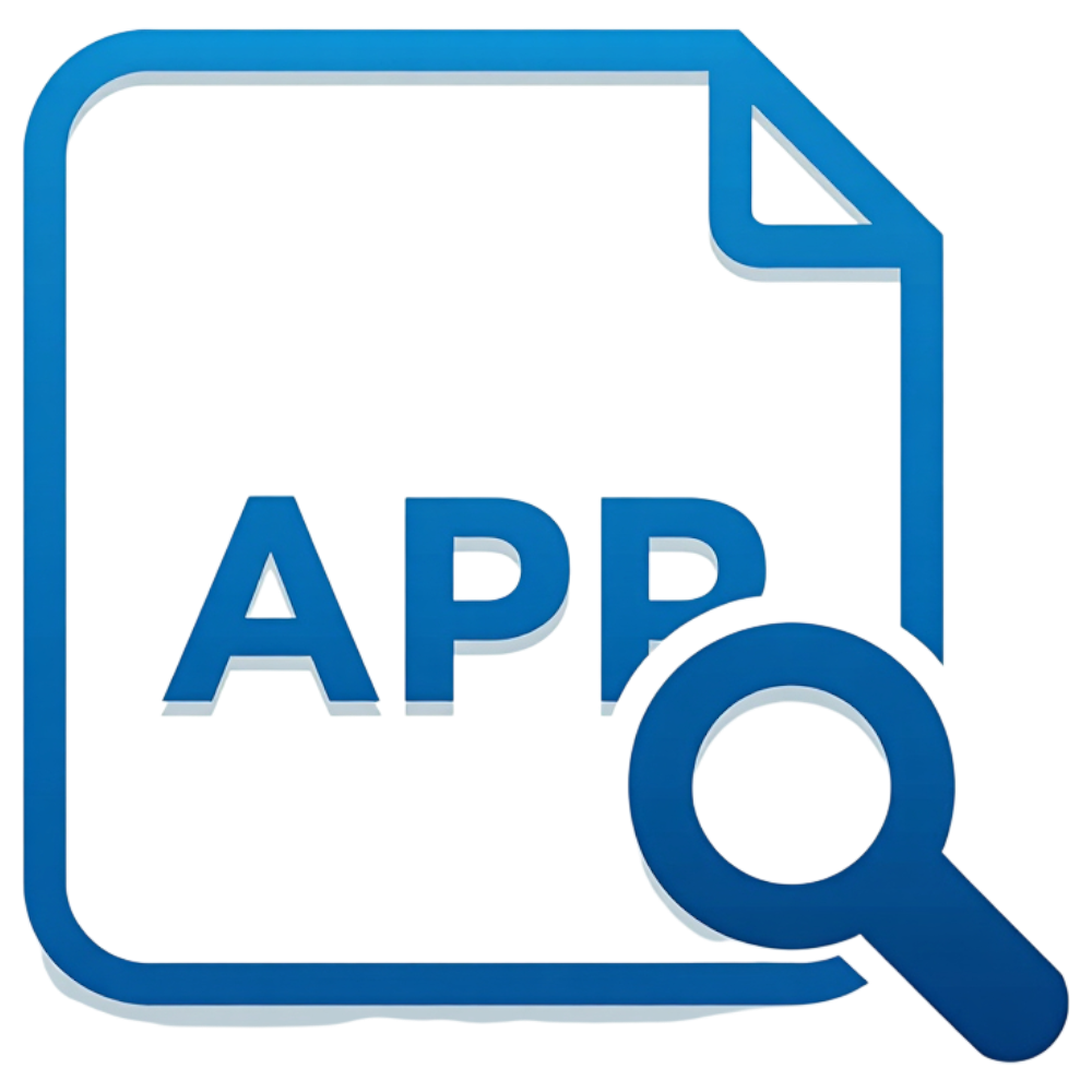 Application File Search Icon with Magnifier - National App Day 19