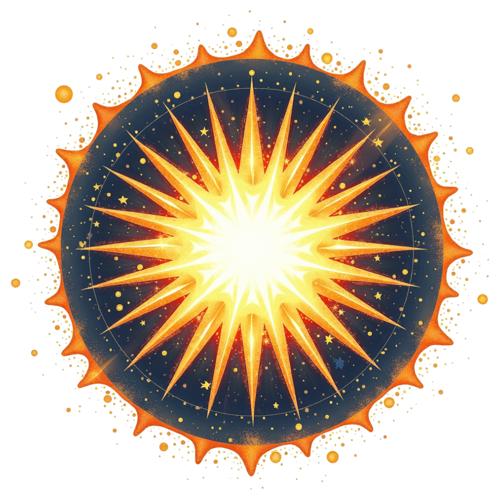 Vibrant Sunburst Energy Design - Winter Solstice 17