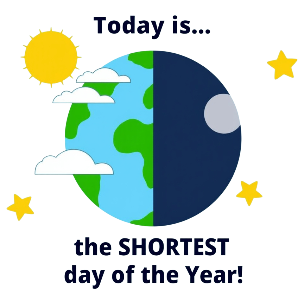 Winter Solstice Day & Night Earth Illustration - Shortest Day of Year Concept - Winter Solstice 30
