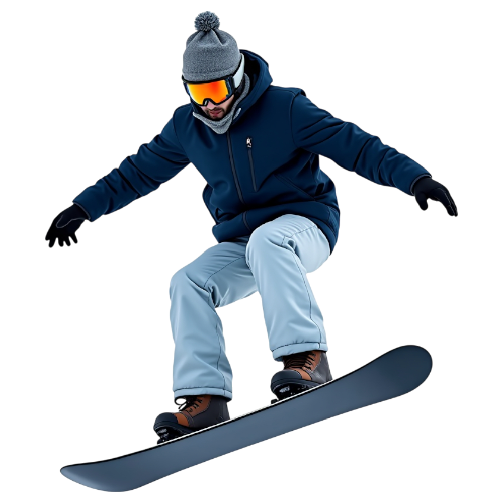 Snowboarder in Winter Gear Performing Action on Board - World Snowboard Day 27