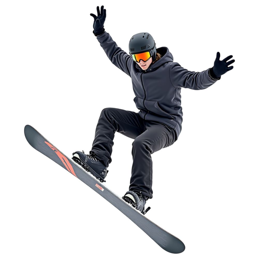 Energetic Snowboarder Leaping Mid-Air, Winter Sports Action - World Snowboard Day 32