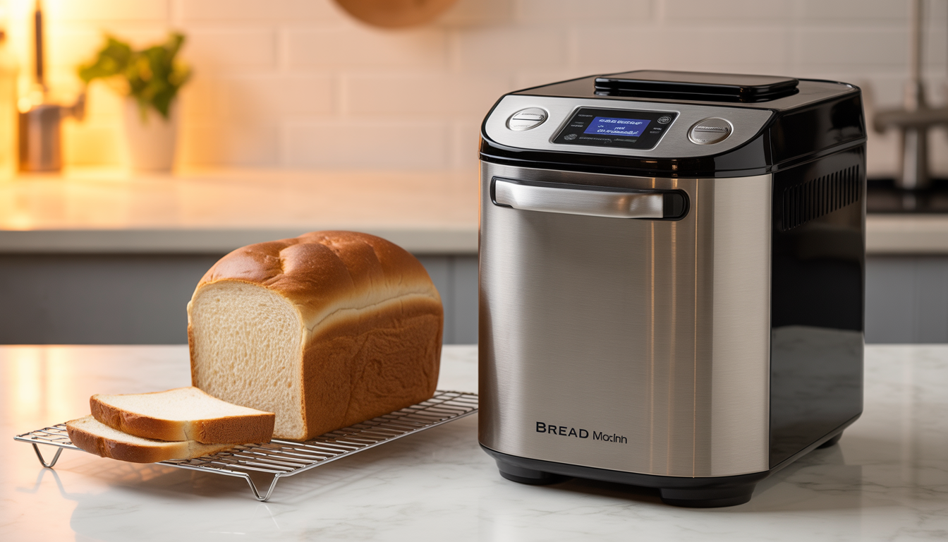 Freshly Baked Bread from Modern Bread Maker Appliance in Kitchen - Feature Image Jan 24