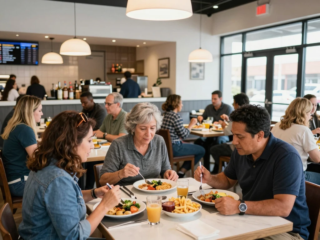 Diverse Diners Enjoying Meals & Socializing in a Contemporary Restaurant - Feature Image Jan 26