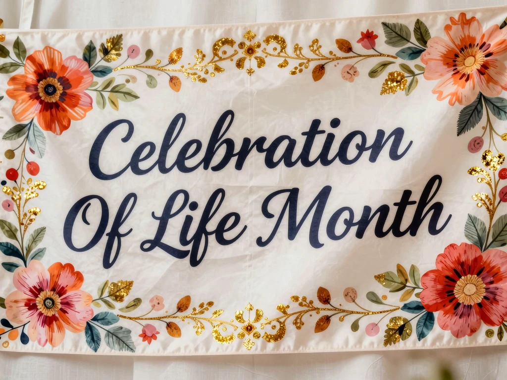 Celebration Of Life Month Floral Banner Decoration - Feature Image Jan 27
