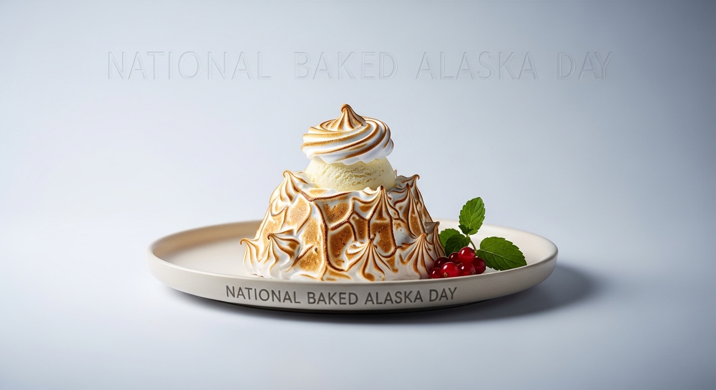 National Baked Alaska Day Dessert with Golden Meringue & Fresh Berries - Feature Imagefeb 01 1