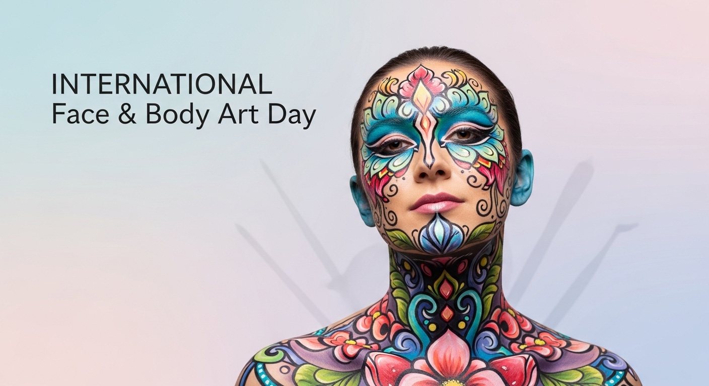 Vivid Beauty: Woman Adorned with Intricate Colorful Face and Body Paint - Feature Imagefeb 01 2