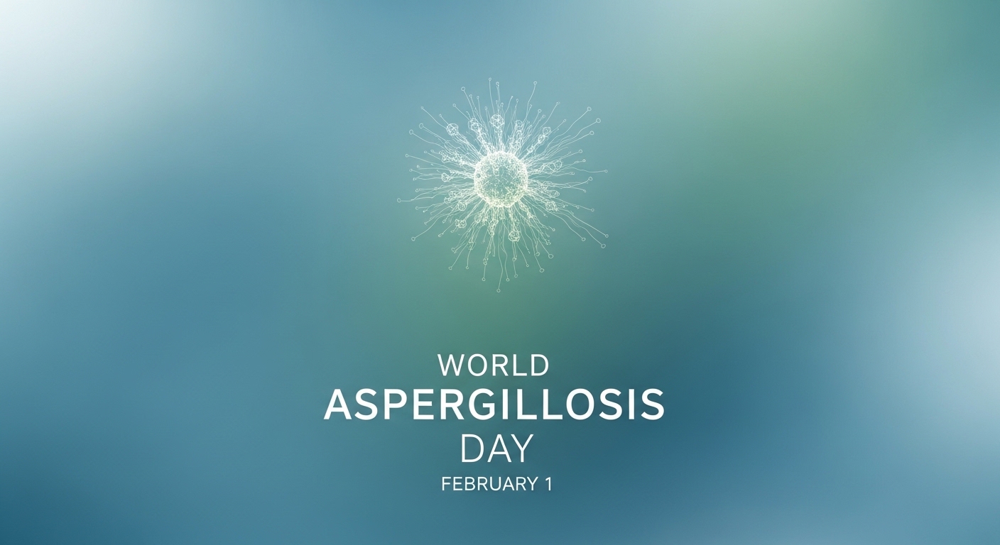 World Aspergillosis Day February 1. Fungal Spore & Health Awareness. Medical Illness Concept. - Feature Imagefeb 01 4