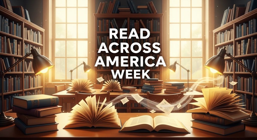 Read Across America Week Display in Library Setting with Books and Warm Light - Featured Image 115
