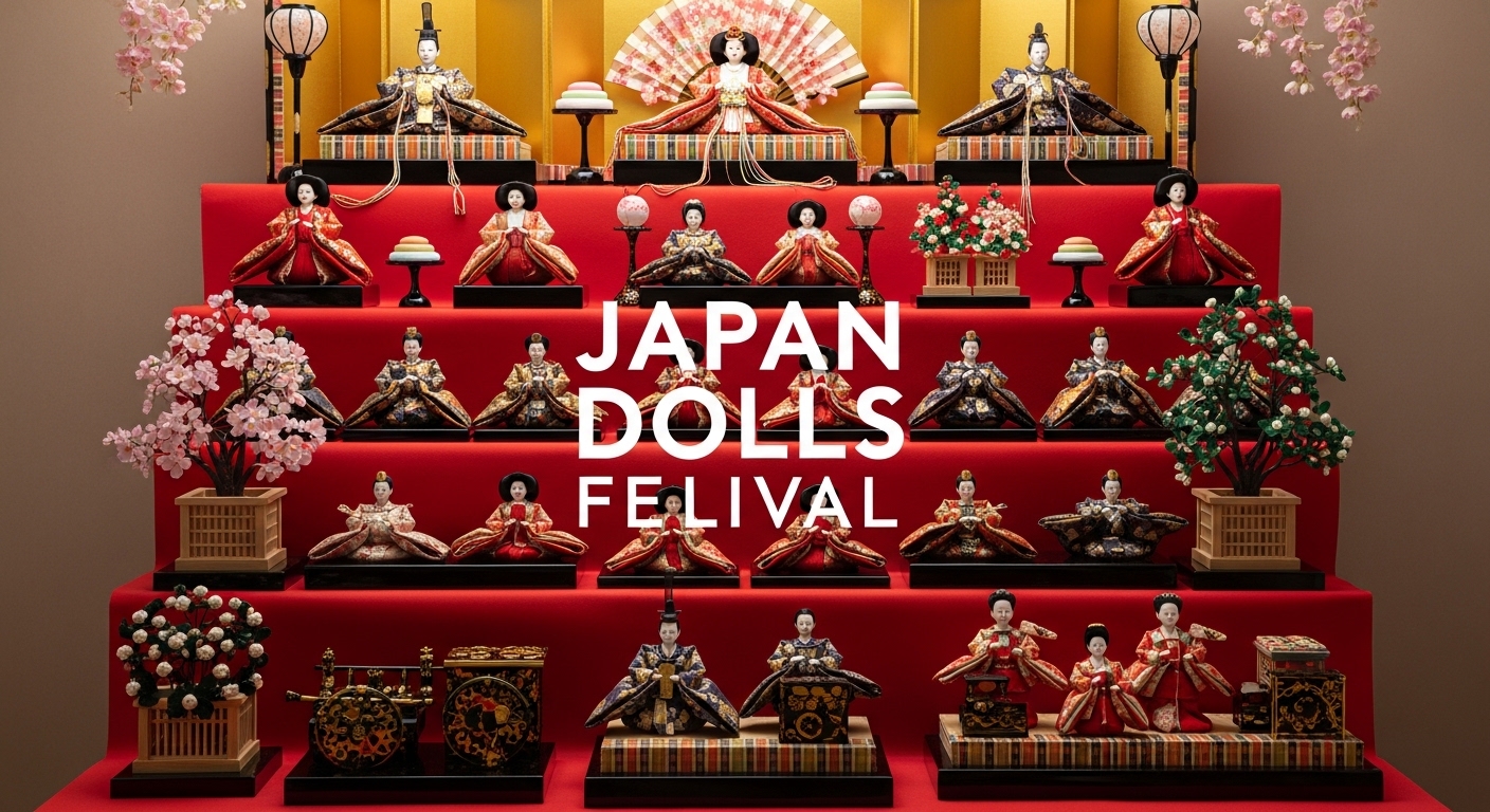 Hina-matsuri: Traditional Japanese Dolls Festival Display. Cultural Celebration for Girls Day. - Featured Image 128