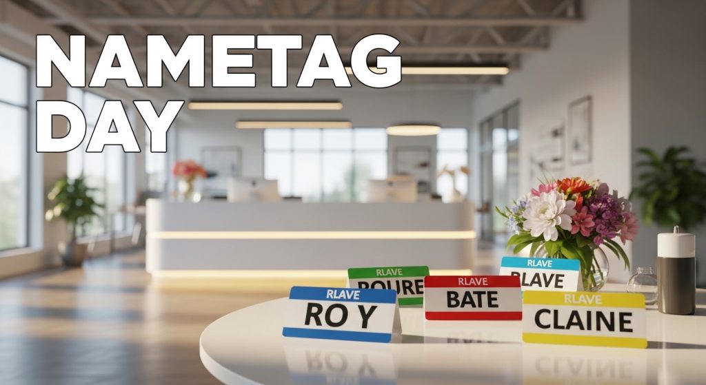 Nametag Day: Personalized Badges for Professional Introductions in a Modern Office Setting - Featured Image 164