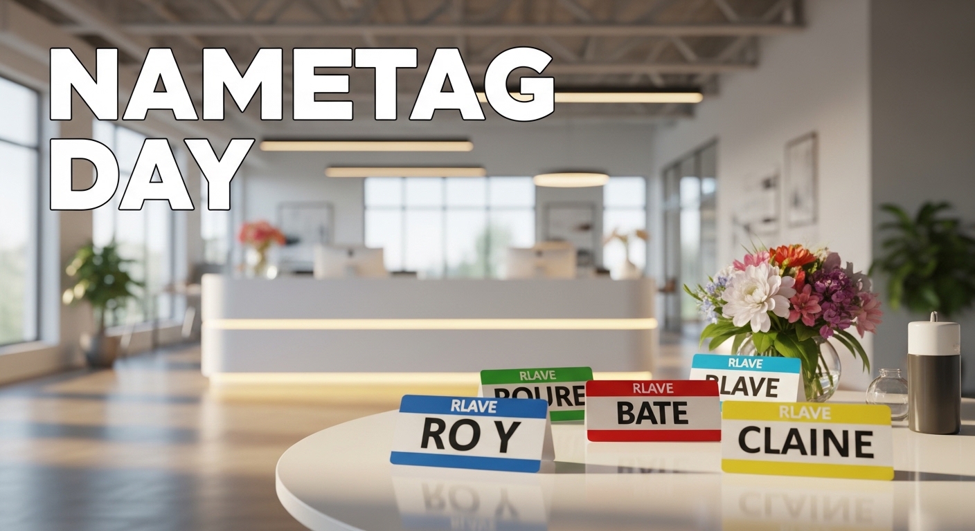 Nametag Day: Personalized Badges for Professional Introductions in a Modern Office Setting - Featured Image 164