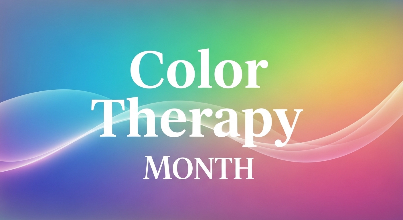 Color Therapy Month concept on vibrant rainbow gradient background with flowing abstract lines - Featured Image 45