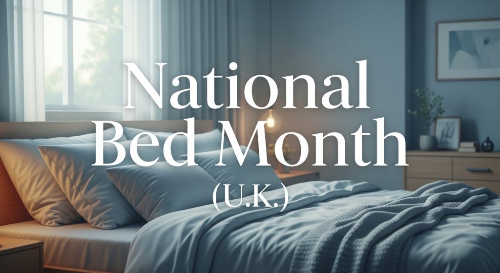 National Bed Month UK concept with a tranquil bedroom interior, emphasizing rest, comfort, and sleep awareness. - Featured Image 63