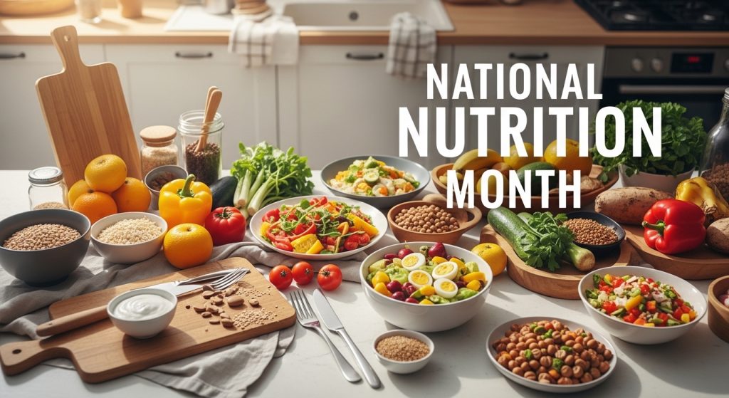 National Nutrition Month. Fresh Healthy Food Display. Balanced Diet & Nutritious Ingredients. - Featured Image 78