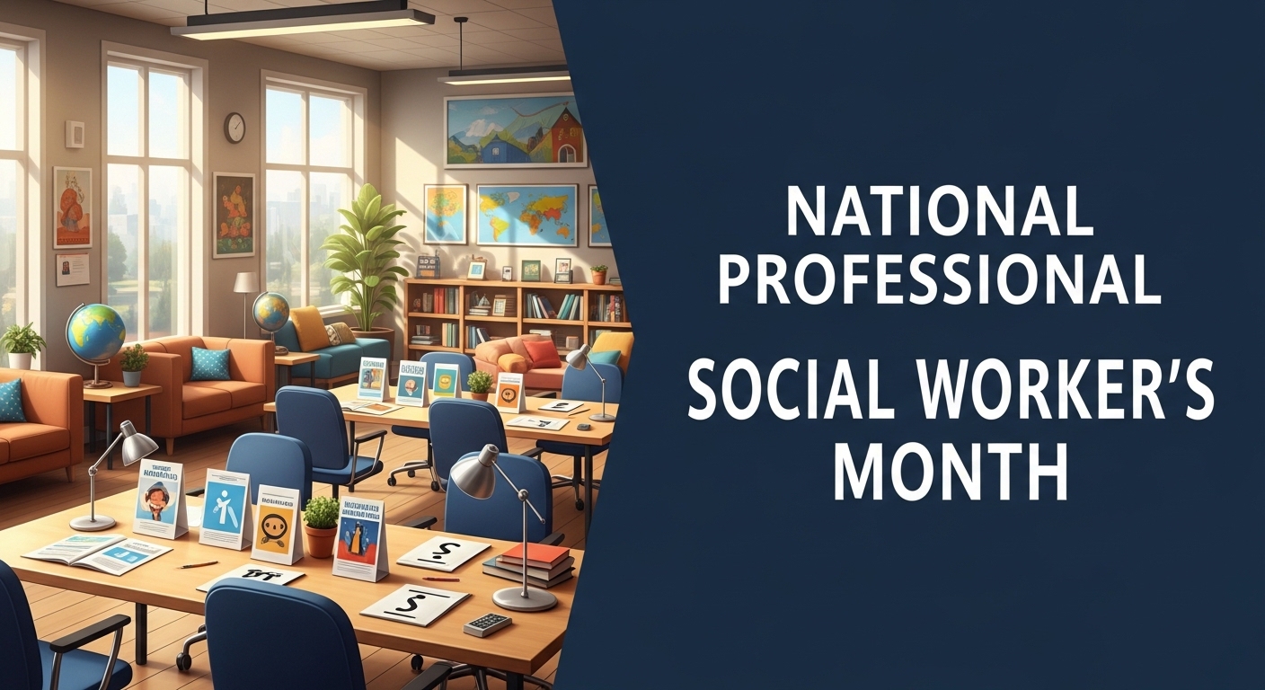 Social Worker's Month Awareness Display in Bright Professional Learning Room - Featured Image 80