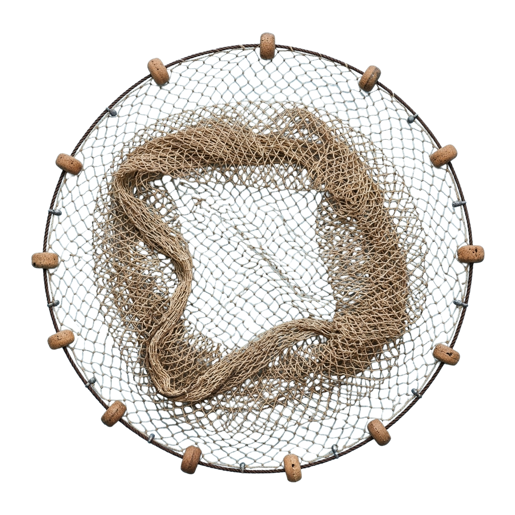 Decorative macrame art featuring intertwined ropes against a hexagonal mesh background with wooden beads.