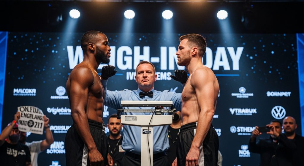 Professional Fighters Weigh-In: Intense Staredown Before Competition - Feature Image Jan 111