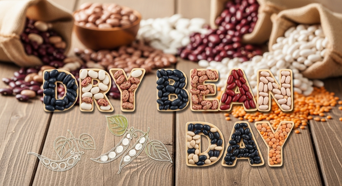 Healthy Dry Bean Day: Assorted Legumes & Lentils on Natural Wood Background - Feature Image Jan 125