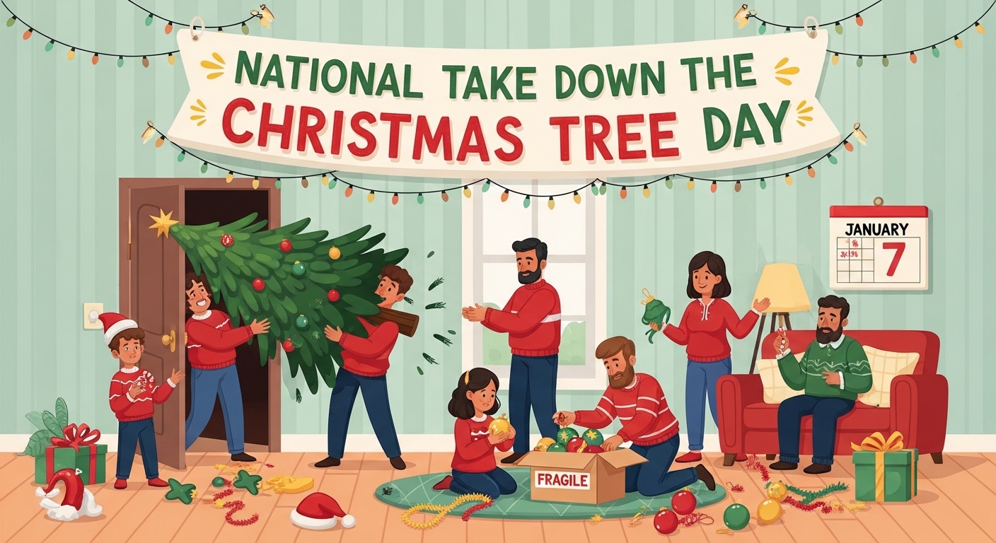 Family Taking Down Christmas Tree & Packing Holiday Decorations on January 7th - Feature Image Jan 128