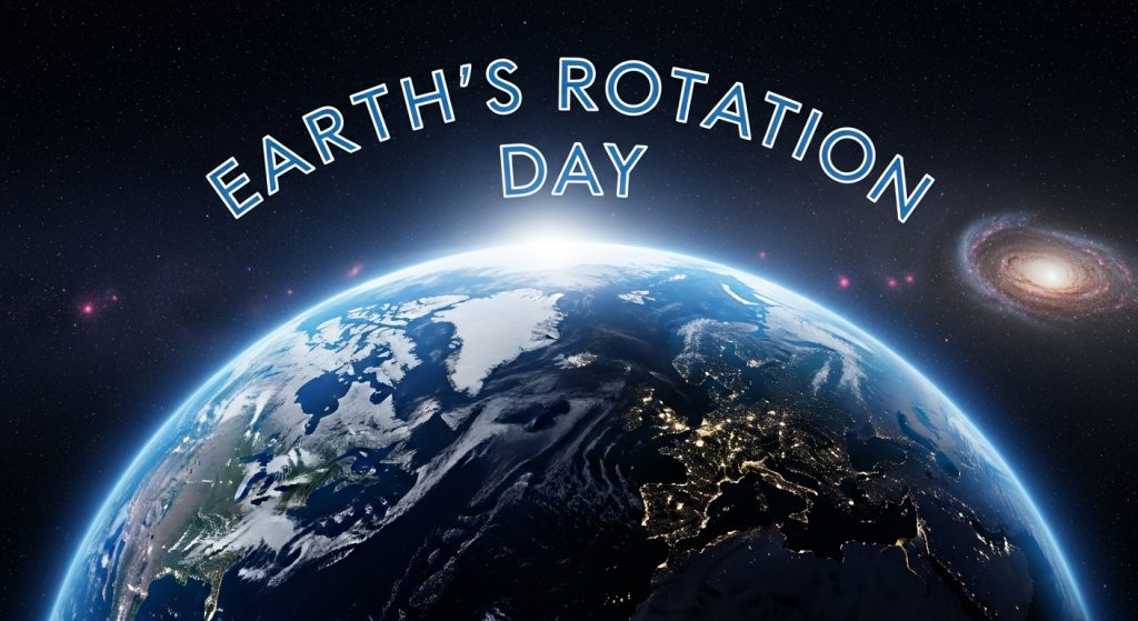 Earth's Rotation Day Concept - Planet Earth from Space with Galaxy - Feature Image Jan 141