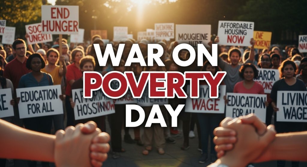 War on Poverty Day: Diverse Group Protesting for Social Justice, Education, and Affordable Housing - Feature Image Jan 150