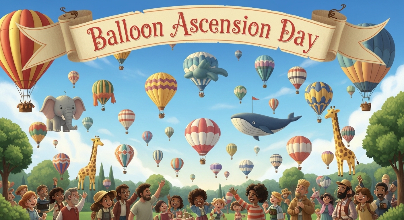 Whimsical Hot Air Balloon Display and Cheerful Crowds at an Outdoor Celebration - Feature Image Jan 151