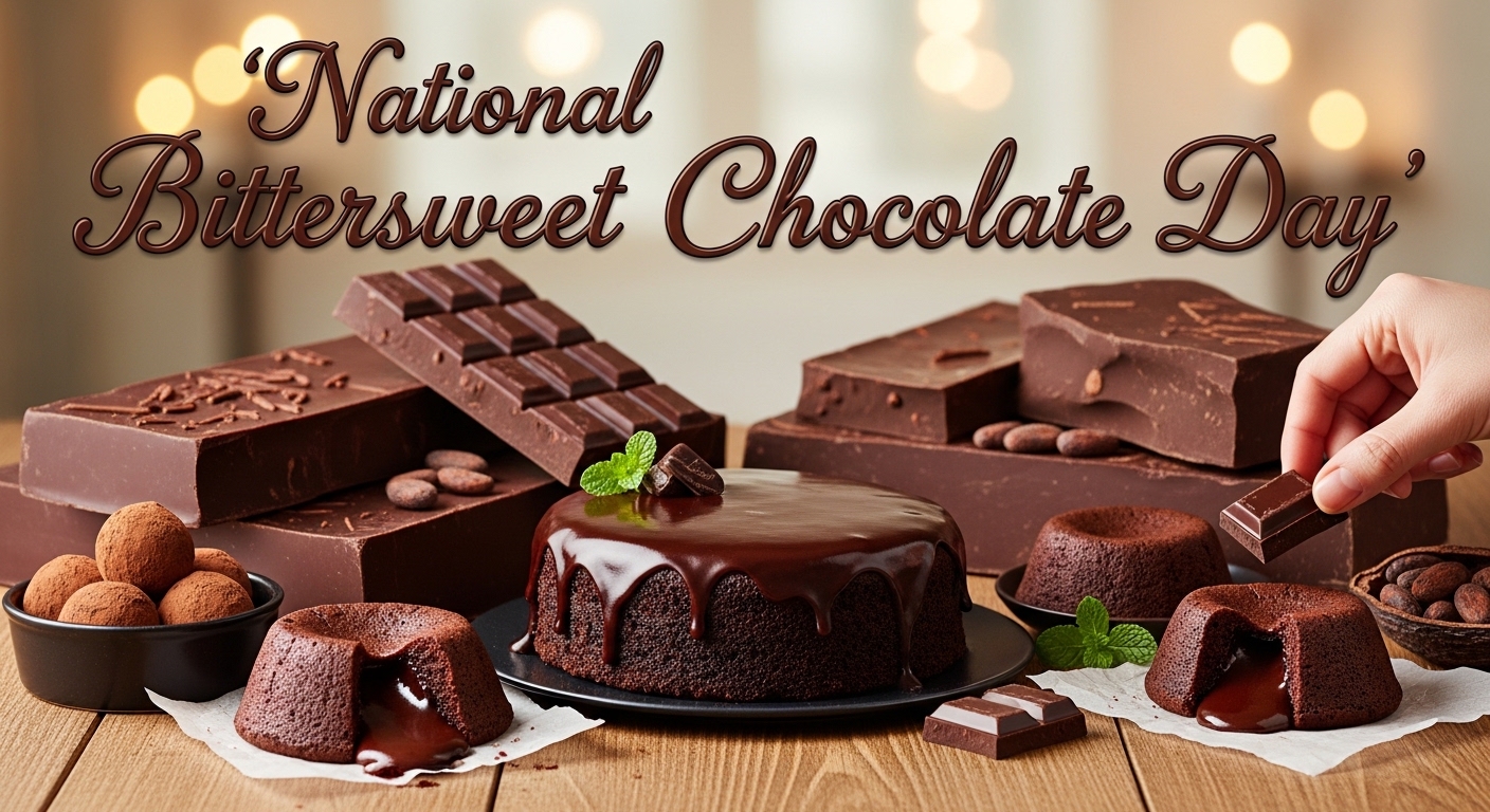 National Bittersweet Chocolate Day Celebration with Assorted Dark Chocolate Treats - Feature Image Jan 163