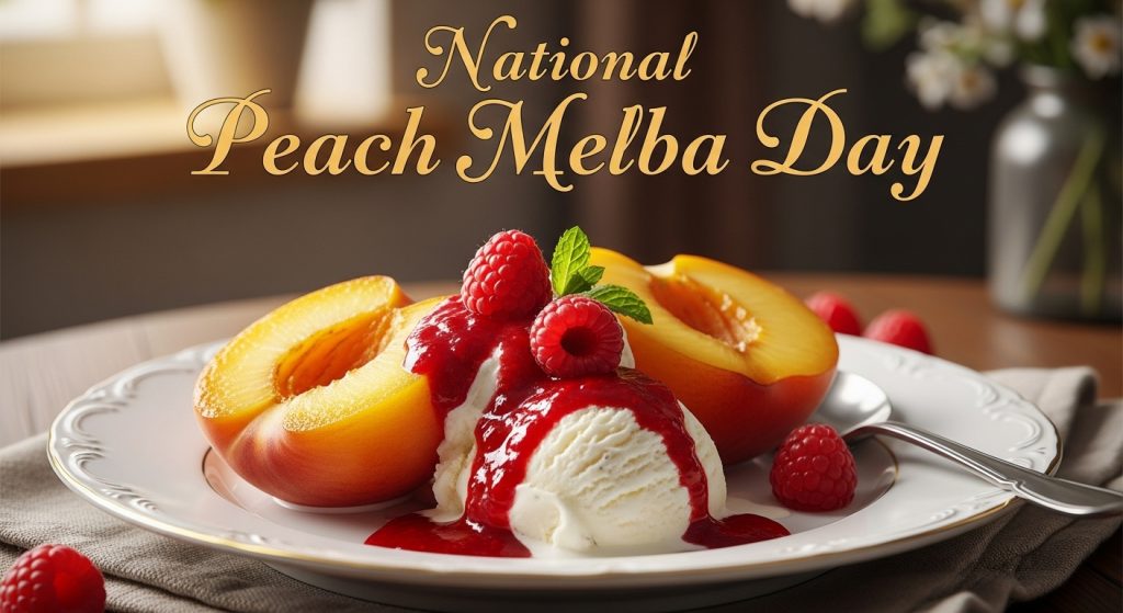 National Peach Melba Day Celebration with Classic Dessert and Fresh Fruits - Feature Image Jan 206