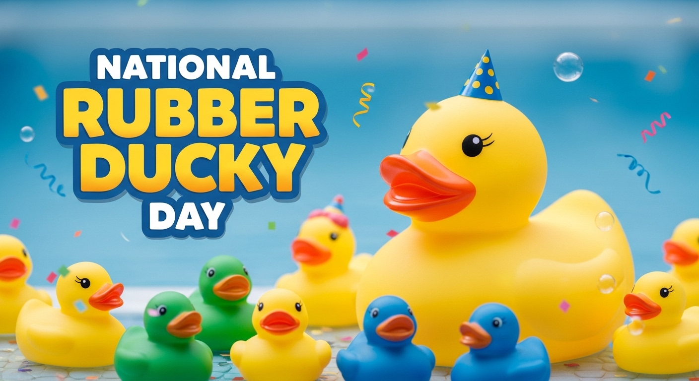National Rubber Ducky Day Celebration with Colorful Bath Toys and Festive Decor - Feature Image Jan 207