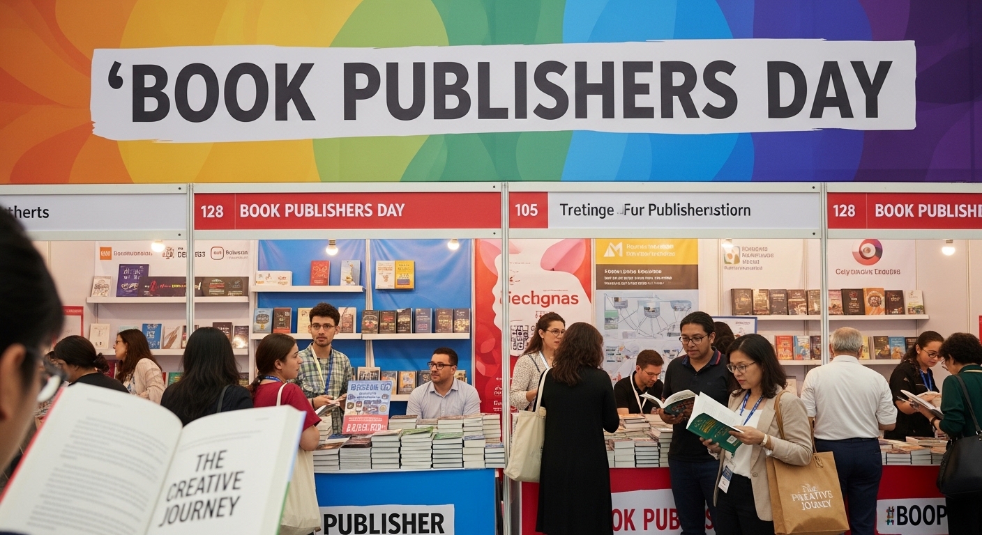 Visitors Browsing Books and Engaging at a Publishers Day Exhibition - Feature Image Jan 234