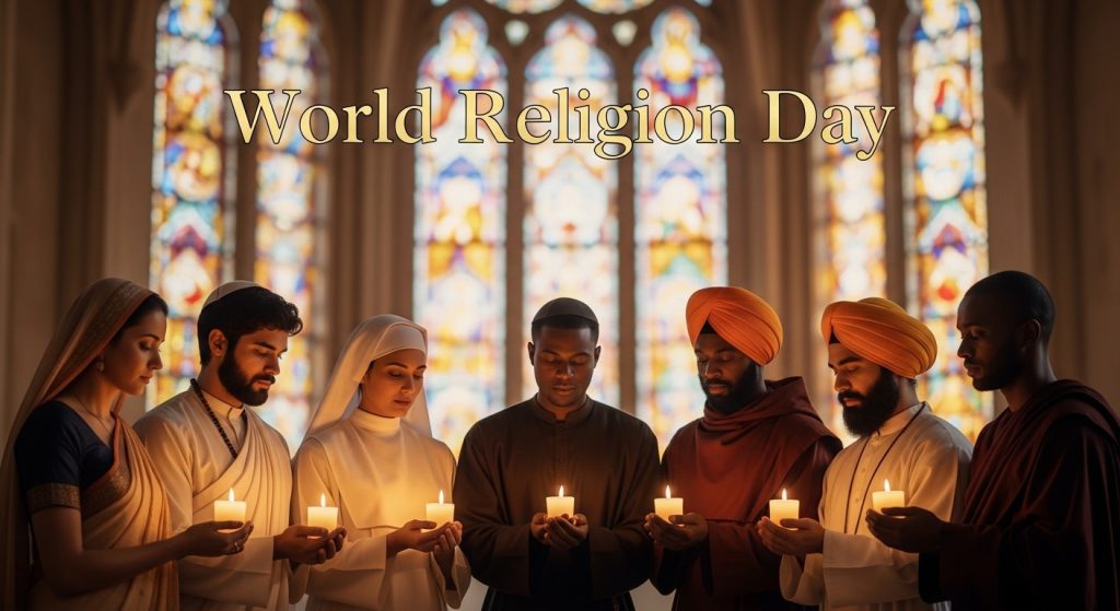 World Religion Day: Diverse Faiths United, Holding Candles - Feature Image Jan 260