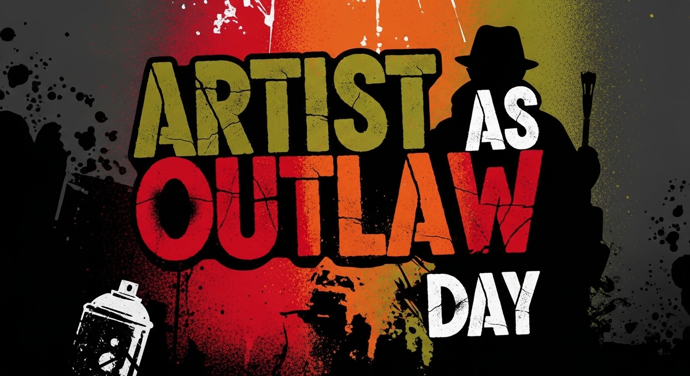 Artist as Outlaw Day Grunge Street Art Banner - Feature Image Jan 265